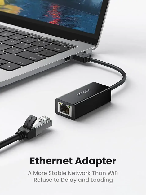 Зовнішня мережева карта / Мережевий адаптер Ugreen CR111 100mbps Ethernet LAN RJ45 (20256) - Фото 2 Зовнішня мережева карта / Мережевий адаптер Ugreen CR111 100mbps Ethernet LAN RJ45 (20256) - зображення 2