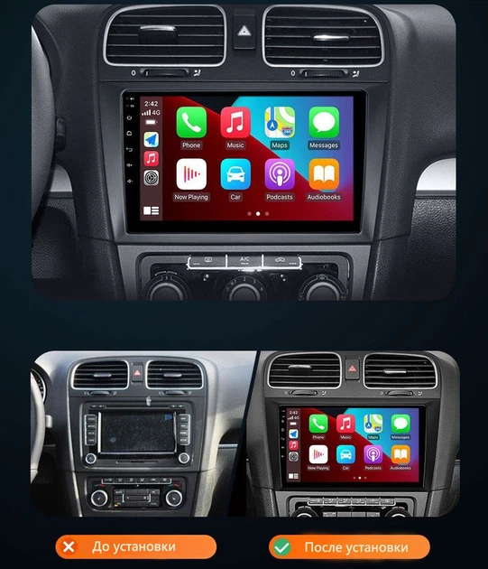 Андроид Магнитола Volkswagen Golf 6 2008-2016 4core Base Android 13, Platform JAC (М-ФГ6-9-В1) - изображение 4