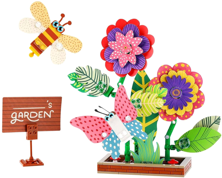 Конструктор Cada Flower Garden Multicoloured 230 предметів (6948061927772) - зображення 3