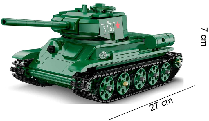 Конструктор Cada Master T-34 Medium Tank RC Зелений 722 елементи (6948061927093) - зображення 5