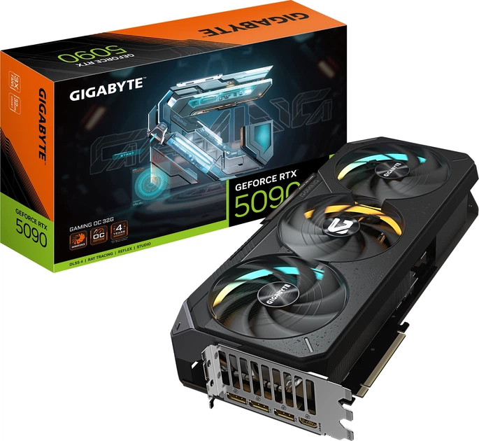 Відеокарта Gigabyte PCI-Ex GeForce RTX 5090 GAMING OC 32GB GDDR7 (512bit) (2550/28000) (HDMI, 3 x DisplayPort) (GV-N5090GAMING OC-32GD) - зображення 10