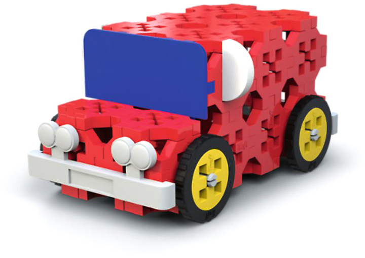 Конструктор Trefl Connect Cabriolet Delivery Truck червоний 87 елементів (5900511619706) - зображення 4