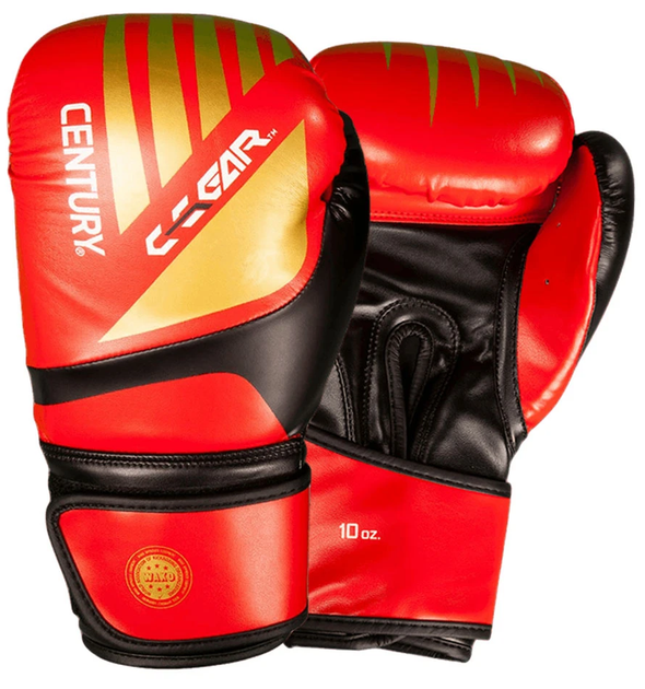 Боксерские перчатки Century Kickboxing Gloves C-GEAR Integrity WAKO approved (115541-903) Red/Black 10 унций - изображение 2