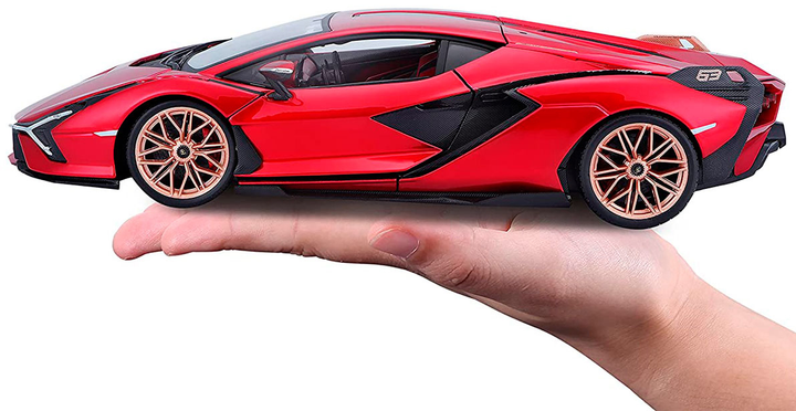 Автомодель Bburago Lamborghini Sian FKP 37 1:18 Червона (4893993002658) - зображення 5