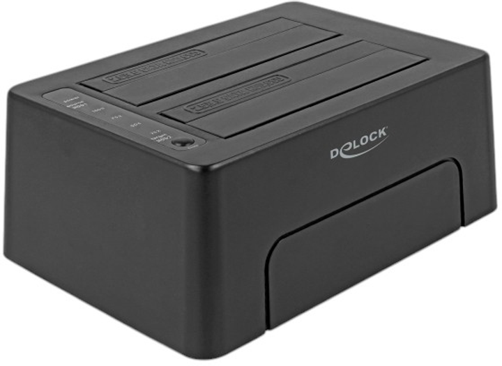 Stacja dokująca Delock USB Type-C 10 Gbps Docking Statio dla 2 x SATA HDD/SSD Black (4043619639571) - obraz 2