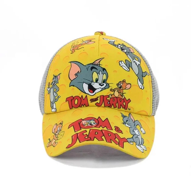 Дитяча кепка із сіткою Том і Джеррі (Tom & Jerry) 52-54 см Жовтий - Фото 2 Дитяча кепка із сіткою Том і Джеррі (Tom & Jerry) 52-54 см Жовтий - зображення 2