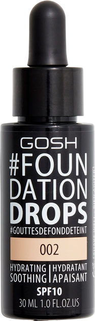 Podkład do twarzy Gosh Drops SPF10 002 Ivory 30 ml (5711914060435) - obraz 1