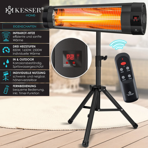 Инфракрасный обогреватель KESSER для патио 2500W Германия - изображение 2