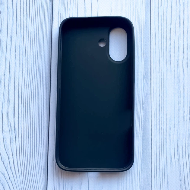 Матовий чорний чохол на iPhone 16 Сердечка чорні (принт 402) - Фото 2 Матовий чорний чохол на iPhone 16 Сердечка чорні (принт 402) - зображення 2
