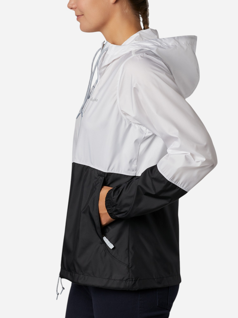Спортивна вітровка з капюшоном жіноча Columbia Flash Forward II Windbreaker 2116531100 M Білий/Чорний (195982367576) - зображення 5