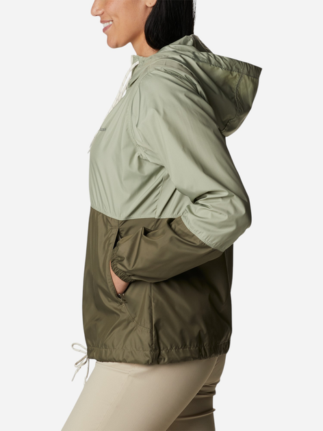 Kurtka wiatrówka damska sportowa z kapturem Columbia Flash Forward II Windbreaker 2116531348 XL Oliwkowa (195982367682) - obraz 4