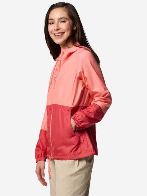 Спортивна вітровка з капюшоном жіноча Columbia Flash Forward II Windbreaker 2116531685 XS Червоний/Кораловий (195982367873) - зображення 4