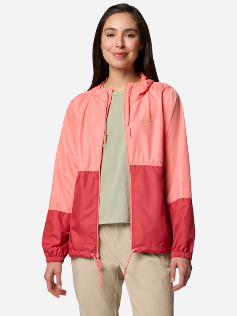 Спортивна вітровка з капюшоном жіноча Columbia Flash Forward II Windbreaker 2116531685 XL Червоний/Кораловий (195982367866) - зображення 3