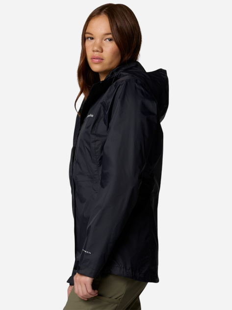 Kurtka wiatrówka damska sportowa z kapturem Columbia Pouring Adventure III Jacket 2117191010 XS Czarna (195981775396) - obraz 4