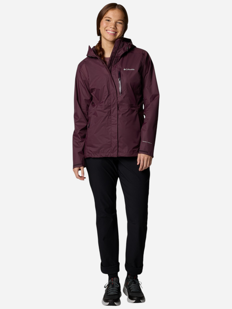 Kurtka wiatrówka damska sportowa z kapturem Columbia Pouring Adventure III Jacket 2117191607 S Wiśniowa (195981775426) - obraz 3