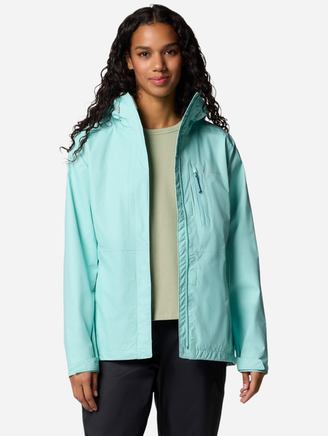 Kurtka wiatrówka damska sportowa z kapturem Columbia Pouring Adventure III Jacket 2117191325 S Miętowa (195982211855) - obraz 3