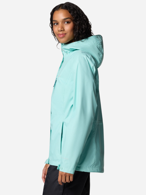 Kurtka wiatrówka damska sportowa z kapturem Columbia Pouring Adventure III Jacket 2117191325 S Miętowa (195982211855) - obraz 4