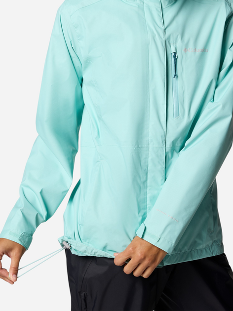 Kurtka wiatrówka damska sportowa z kapturem Columbia Pouring Adventure III Jacket 2117191325 L Miętowa (195982211848) - obraz 6