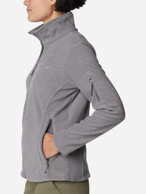 Bluza damska rozpinana streetwear z kołnierzykiem Columbia Fast Trek II Jacket 1465351024 S Szara (195980411813) - obraz 3
