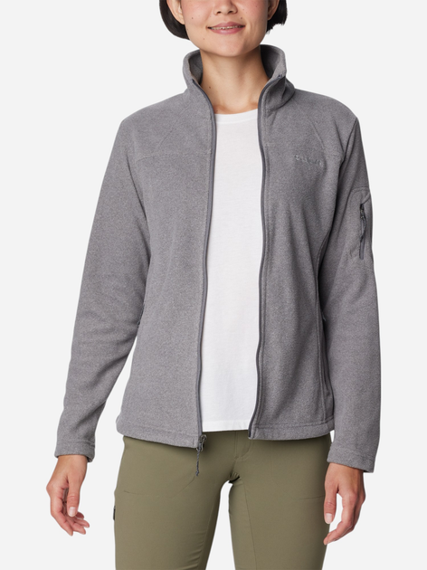 Bluza damska rozpinana streetwear z kołnierzykiem Columbia Fast Trek II Jacket 1465351024 S Szara (195980411813) - obraz 4
