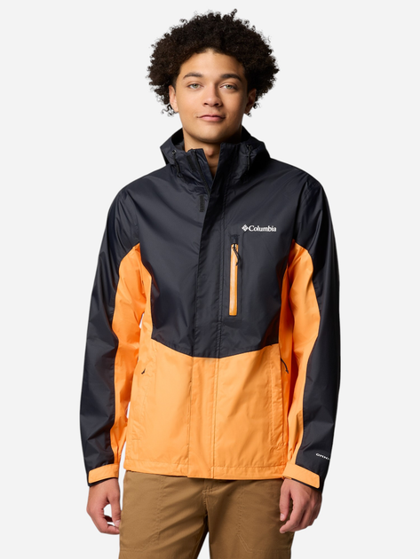 Спортивна вітровка чоловіча Columbia Pouring Adventure III Jacket 2117171012 M Чорний/Помаранчевий (195982213736) - зображення 1