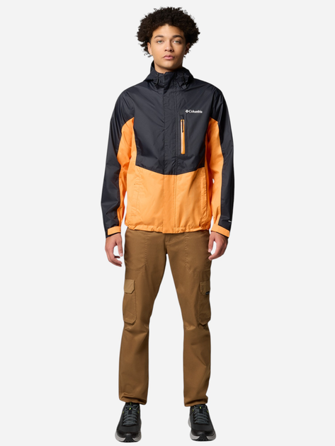 Kurtka wiatrówka męska sportowa Columbia Pouring Adventure III Jacket 2117171012 M Czarny/Pomarańczowy (195982213736) - obraz 3