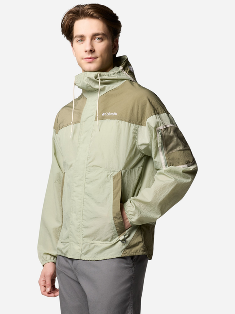 Kurtka wiatrówka męska sportowa Columbia Challenger II Windbreaker 2071553348 S Jasnooliwkowa (195982330853) - obraz 4
