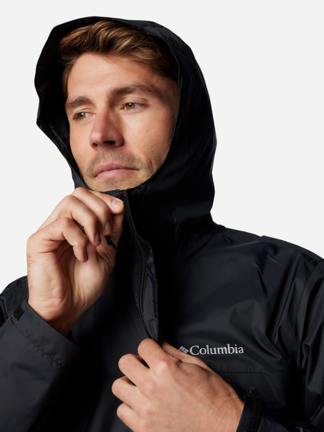 Kurtka wiatrówka męska sportowa Columbia Watertight II Jacket 1533898012 L Czarna (195981070392) - obraz 6