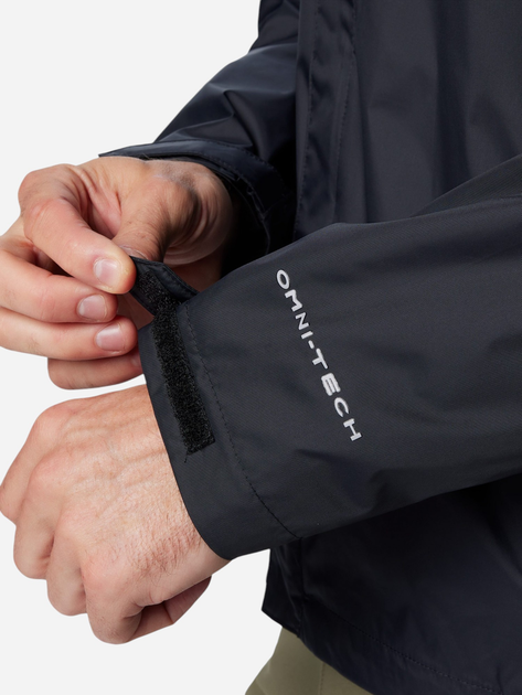 Kurtka wiatrówka męska sportowa Columbia Watertight II Jacket 1533898012 L Czarna (195981070392) - obraz 7