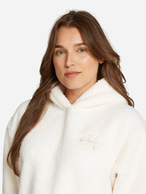 Худі тепле жіноче Calvin Klein J20J224686-YBI XS Світло-бежеве (8720639309818) - зображення 3