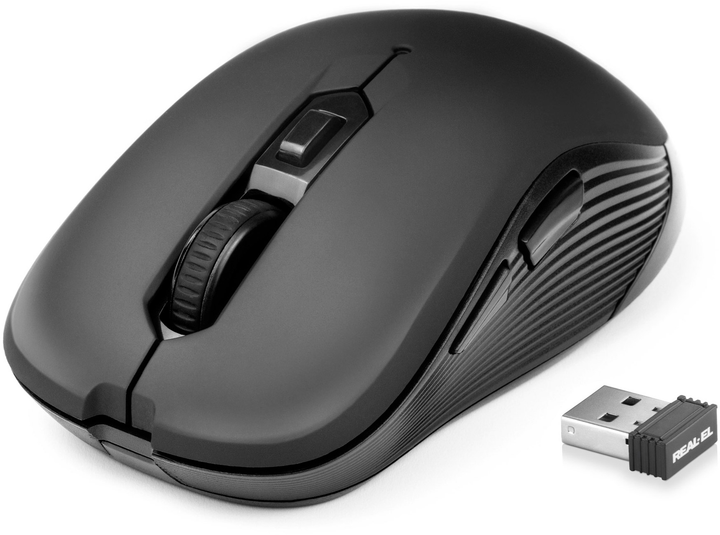 Мышь Real-El RM-331W Wireless Black (EL123200044) - изображение 2