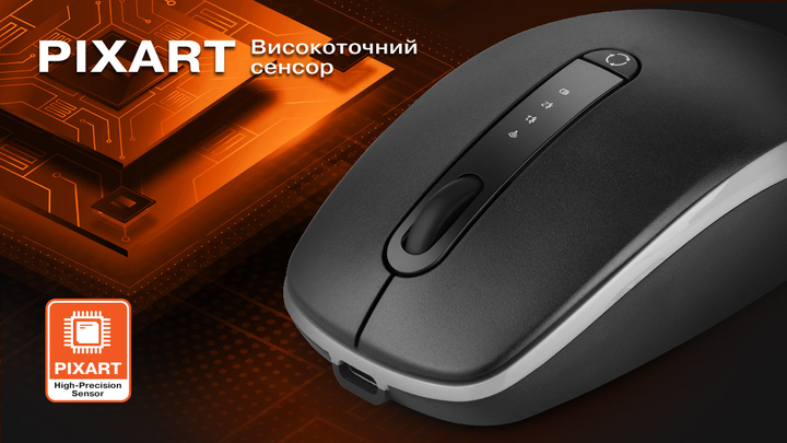Миша Real-El RM-455W Wireless/Bluetooth/USB Black (EL123200047) - зображення 18