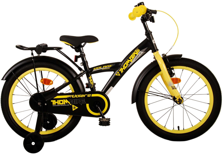 Дитячий велосипед Volare Thombike Black Yellow 18" (8715347217968) - зображення 1