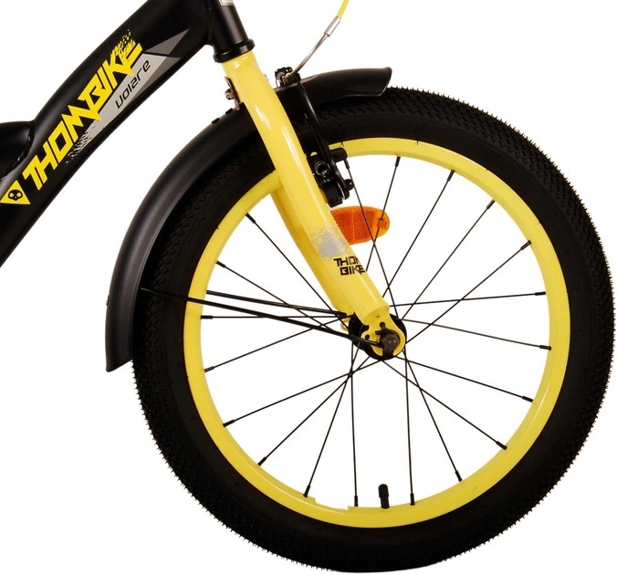 Rower dziecięcy Volare Thombike Black Yellow 18" (8715347217968) - obraz 6