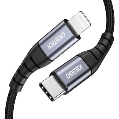 Дата кабель USB-C to Lightning 1.2m MFI Choetech (IP0039-BK) - Фото 6 Дата кабель USB-C to Lightning 1.2m MFI Choetech (IP0039-BK) - изображение 6