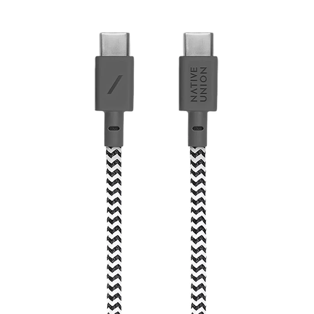 Кабель Native Union Belt Cable USB-C to USB-C Zebra 1.2m (BELT-C-ZEB-2-NP) - изображение 2