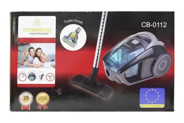 Пилосос із турбощіткою Crownberg CB 0112 потужністю 2600Вт контейнерного типу - зображення 9
