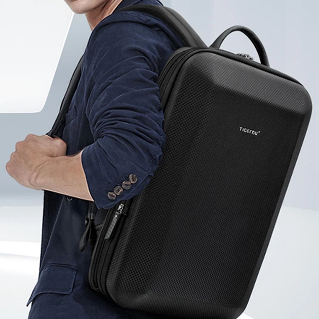 Рюкзак городской офисный расширяемый Tigernu T-B9152 12-19л для ноутбука 15.6'' Black (17043) - изображение 7
