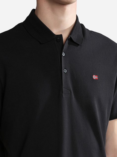Koszulka polo męska Napapijri Ealis SS Sum NP0A4H8B0411 2XL Czarna (196011761136) - obraz 4
