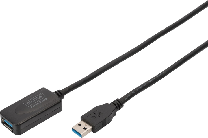 Kabel Digitus USB 3.0 Active Extension 5 m Black (4016032326229) - obraz 1