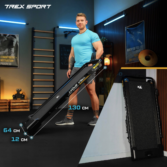 Беговая дорожка Trex Sport TX-400WP EXILE: Электрическая, Складная, до 120 кг, 12 км/ч. Компактная для дома, фитнеса, Bluetooth - изображение 9