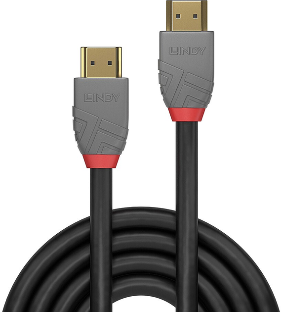 Kabel Lindy Anthra Line HDMI with Ethernet 1 m (4002888369527) - obraz 1