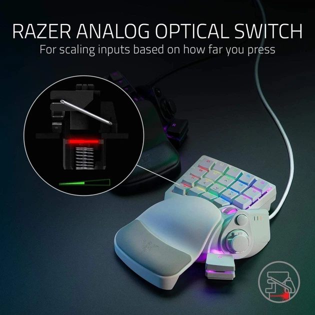 Кейпад Razer Tartarus Pro Mercury (RZ07-03110200-R3M1) - Фото 2 Кейпад Razer Tartarus Pro Mercury (RZ07-03110200-R3M1) - зображення 2