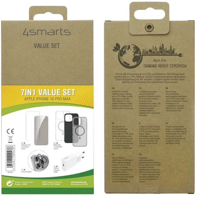 Набір 4smarts 7в1 Value Set для Apple iPhone 16 Pro Max MagSafe (4S541191) - зображення 4