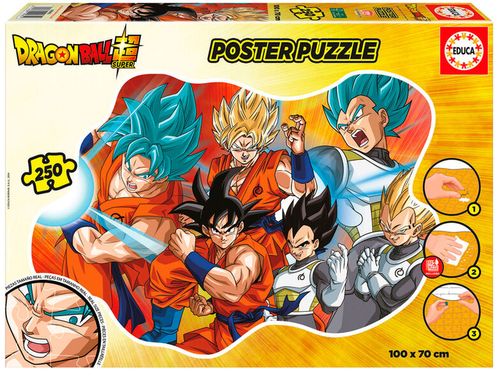 Puzzle Educa Borras Dragon Ball 100 x 70 cm 250 elementów (8412668199651) - obraz 1