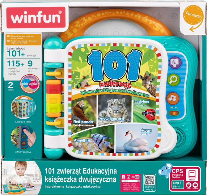 Навчальна книжка Smily Play 101 тварина на двох мовах (4895038553392) - зображення 1