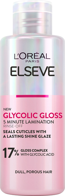Крем-маска с эффектом ламинации L'Oréal Paris Elseve Glycolic Gloss для придания блеска и смягчения волос 200 мл (3600524128388) 