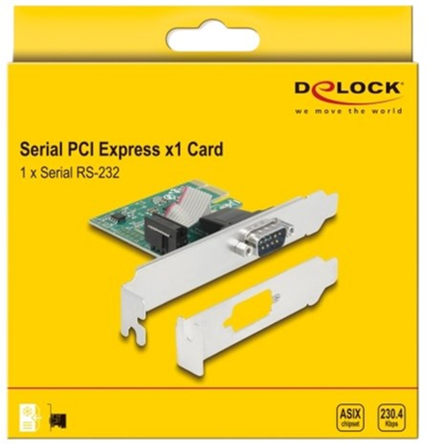 Karta rozszerzeń Delock PCI Express - 1 x Serial RS-232 (4043619899487) - obraz 5