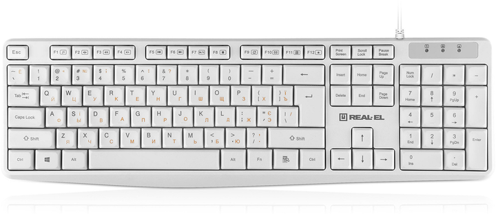 Клавіатура дротова Real-El RK-513 USB White (EL123100047) - зображення 2
