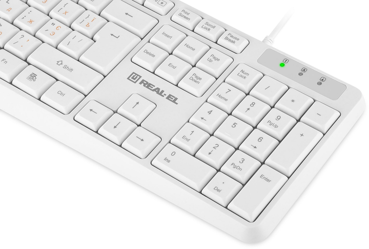 Клавіатура дротова Real-El RK-513 USB White (EL123100047) - зображення 5